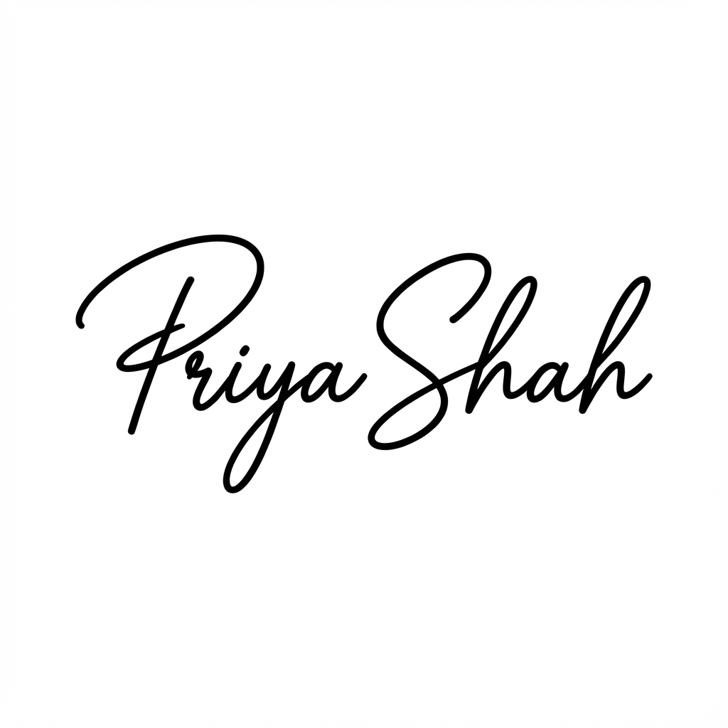 Priya Shah's signature