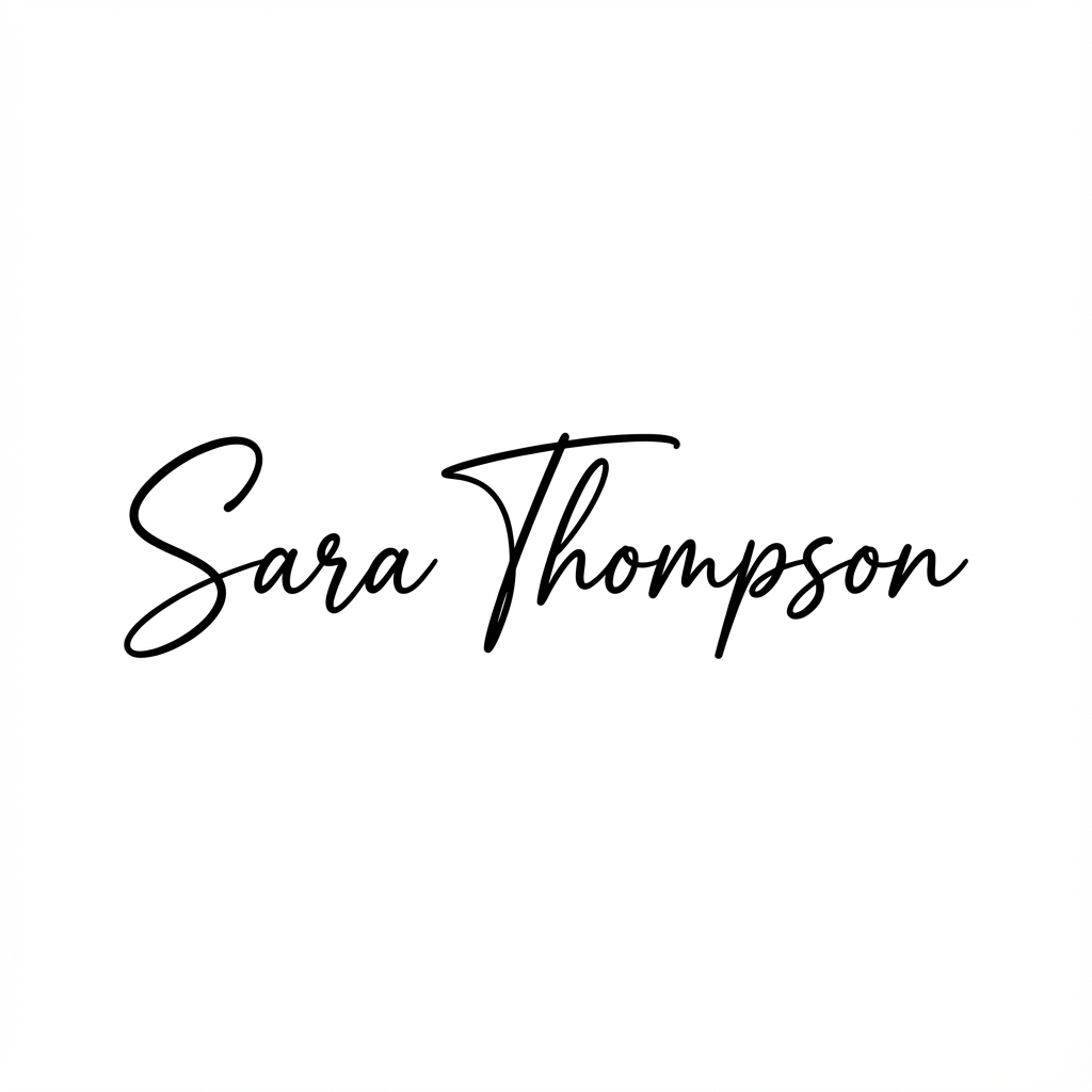 Sara Thompson's signature